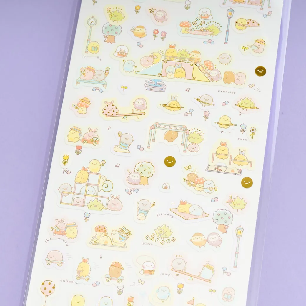 Sumikko Gurashi Playground Fun Mini Clear Seal Stickers