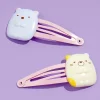 Sumikko Gurashi Snap-On Hair Clip Set - Shirokuma & Neko