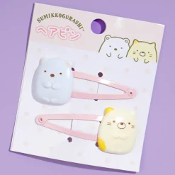 Sumikko Gurashi Snap-On Hair Clip Set - Shirokuma & Neko