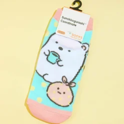 Sumikko Gurashi Sneaker Socks - Shirokuma & Furoshiki
