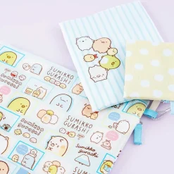 Sumikko Gurashi Striped Flat Pouch Set - 3 pcs