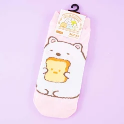 Sumikko Gurashi Striped Socks - Shirokuma & Shokupan