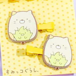 Sumikko Gurashi Velvet Hair Clip Set - Neko & Zassou