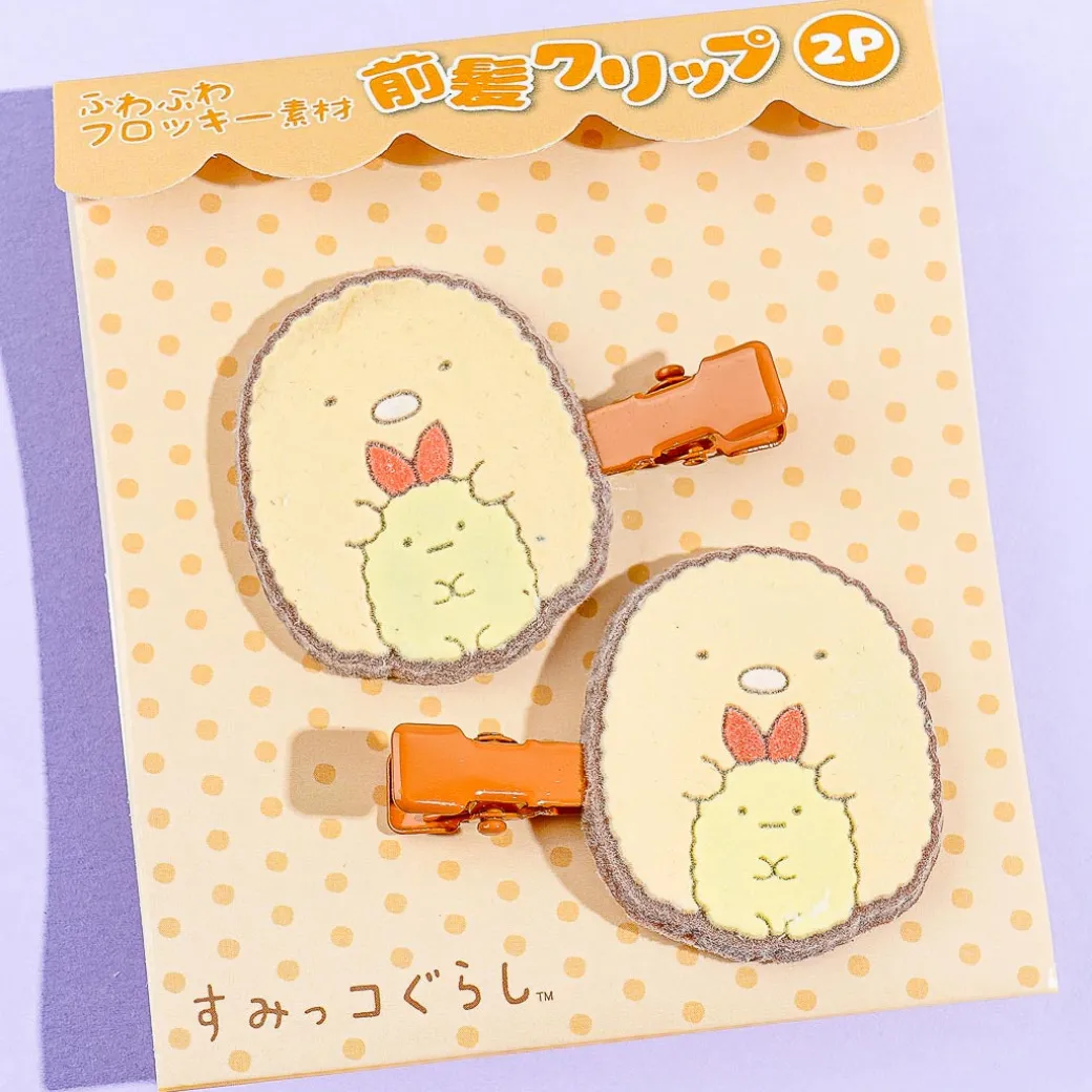 Sumikko Gurashi Velvet Hair Clip Set - Tonkatsu & Ebifurai