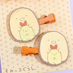 Sumikko Gurashi Velvet Hair Clip Set - Tonkatsu & Ebifurai