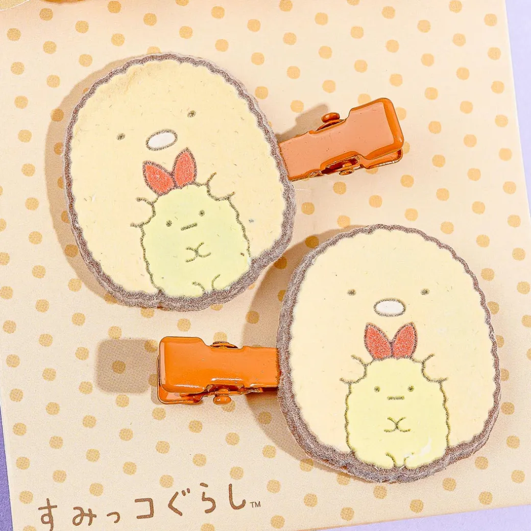 Sumikko Gurashi Velvet Hair Clip Set - Tonkatsu & Ebifurai