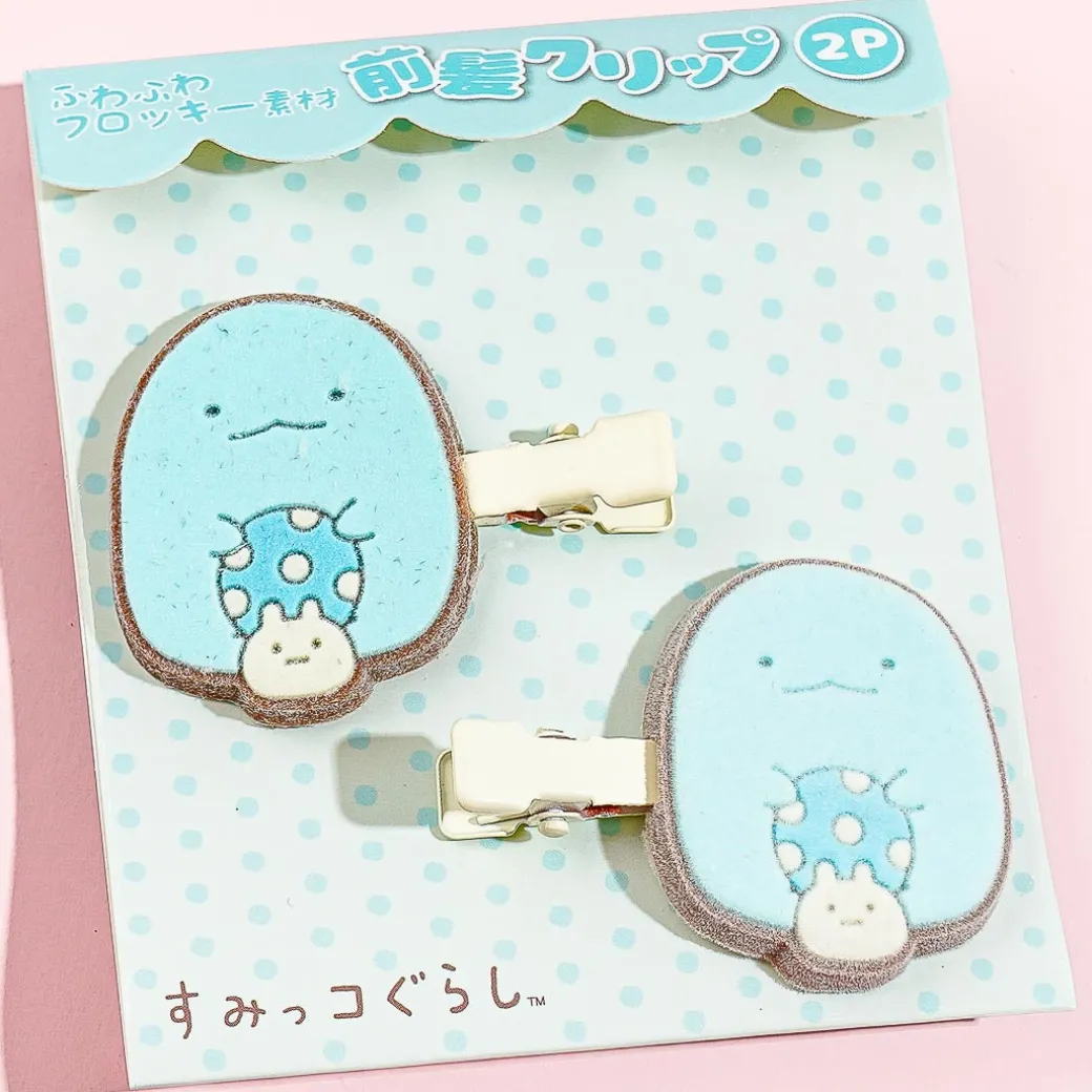 Sumikko Gurashi Velvet Hair Clip Set - Tokage & Nisetsumuri