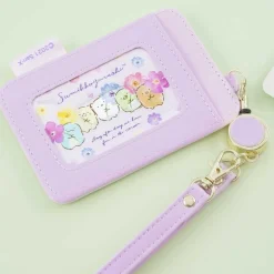 Sumikko Gurashi Watercolor Flowers Reel Pass Case