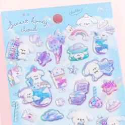 Sweet Honey Cloud Puffy Stickers