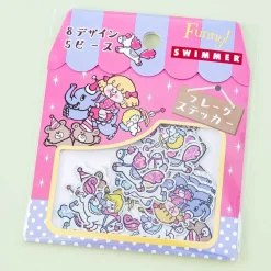SWIMMER Circus Animal Fun Sticker Flakes
