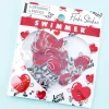 SWIMMER Dancing Hearts Puffy Sticker Flakes