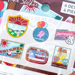 SWIMMER Fun Travels Puffy Sticker Flakes