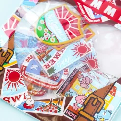 SWIMMER Fun Travels Puffy Sticker Flakes