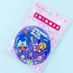 Swimmer In The Space Badge