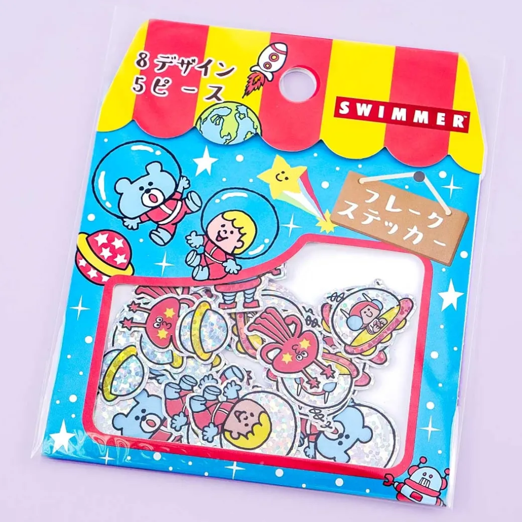 SWIMMER Space Adventure Sticker Flakes