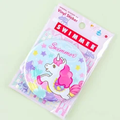 Swimmer Starry Unicorn Badge