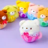 Tea Time Bear Round Tea Cup Plushie Charm - Mini