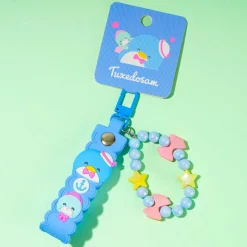 Tuxedosam Keychain With Beaded Bracelet