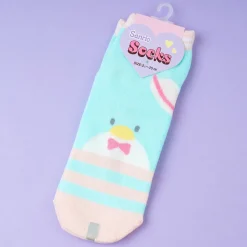 Tuxedosam Peekaboo Striped Ankle Socks