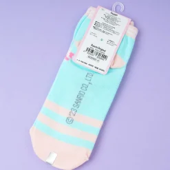 Tuxedosam Peekaboo Striped Ankle Socks