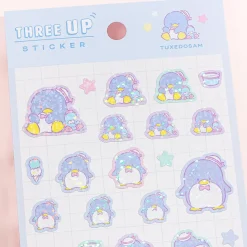Tuxedosam Three-Up Sparkling Sticker Sheet