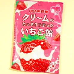UHA Mikakuto Cream-Filled Strawberry Candy