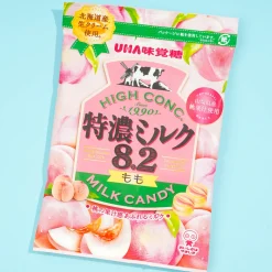 UHA Tokuno Milk 8.2 High Concentrated Candy - Peach