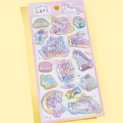 Unicorn Night Sky Cafe Shakashaka Stickers