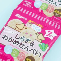 Wakodo Baby +Ca Whitebait & Seaweed Rice Crackers Mini Pack - 4 pcs
