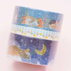 World Craft Night Cat Masking Tape Set