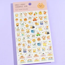 Yurukawa Animal Daily Event Schedule Stickers